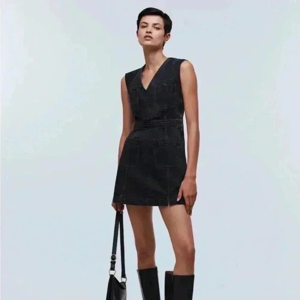 Madewell Black Mini Dress NWT